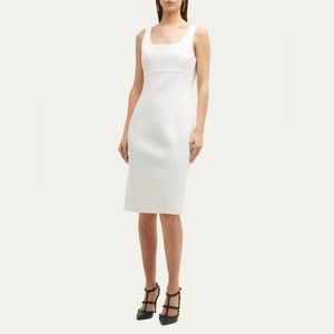 Michael Kors Ivory Wool Angora Sheath Dress